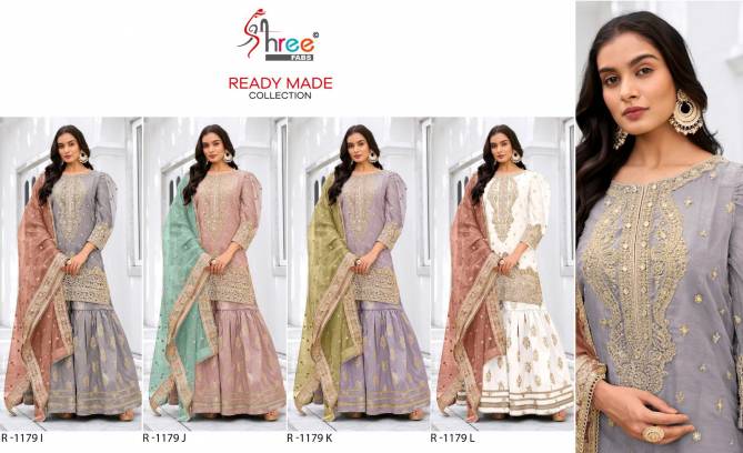R 1179 By Shree Fab Organza Readymade Suits Wholesale Price In Surat